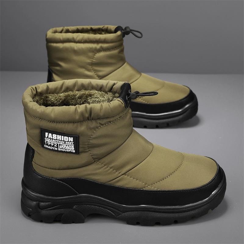Móda Nové Pánské Zimní Boty Teplé Plyšové Sněhule Vysoce Kvalitní Vodotěsné Pánské Kotníkové Boty Outdoorové Pánské Turistické Boty Tenisky