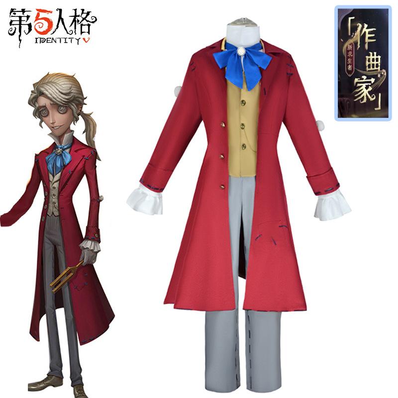 Identity V Komponist Cosplay, Standard-Überlebenden-Skin Vollständiger Trenchcoat Spielkostüm