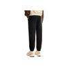 Anta Lifestyle Series Letter Mid-Waist Tapered Nine-Point Knitted Sports Pants Women bottoms Basic-Black 162418310-3