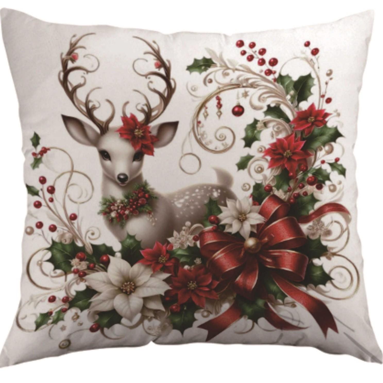 

Christmas Themed Pillowcase, Christmas Elk Print Pillowcase, High-looking Car Pillowcase 45*45cm