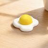 Poached Egg Shape Ornament, Press-Type Rebound Feel Squeeze Toy, Mini Portable Decompression Toy, Stress Relief Gadget Desktop Decoration