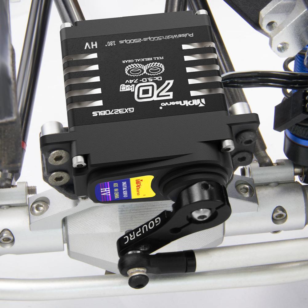 70KG Brushless Servos 7.4V Oblique Gear High Torque Servos Metal Gear Steering Servos for 1/8 1/10 1/12 RC Truck Car Boat Robot