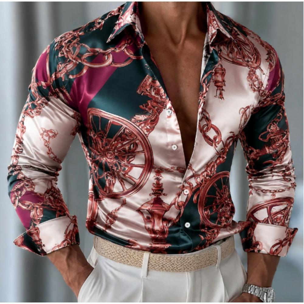 Camisas de Manga Larga con Estampado de Leopardo para Hombre, Cárdigan Informal, Botones Nuevos, Camisas de Moda para Vacaciones