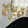 Elegant Wheat Designs Open Rings Adjustable Portable for Women Adjustable Size Sturdy Alloy Materials Gold Finish