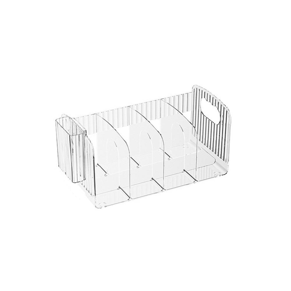 Simple Acrylic Book Stand Save Space Clear Bookshelf Portable Divided Book Stand  Student Use