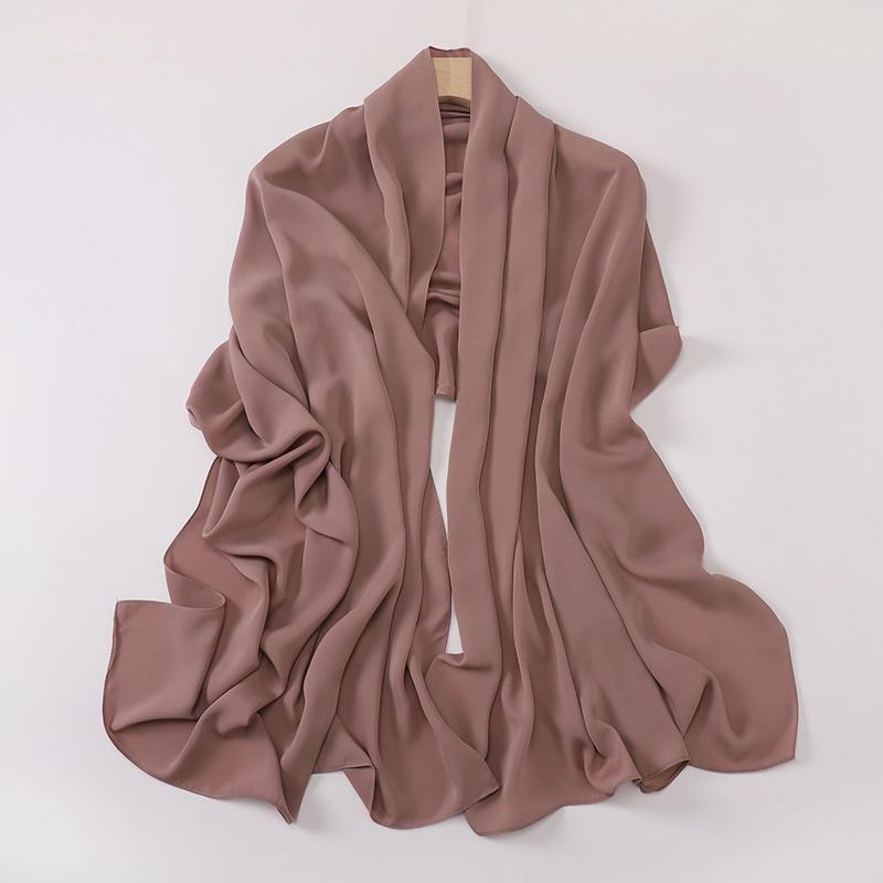 Muslim Spring Modal Chiffon Shawls Scarf for Women Plain Soft Jersey Hijab Scarves Big Size Headscarf Islamic Turban Headband