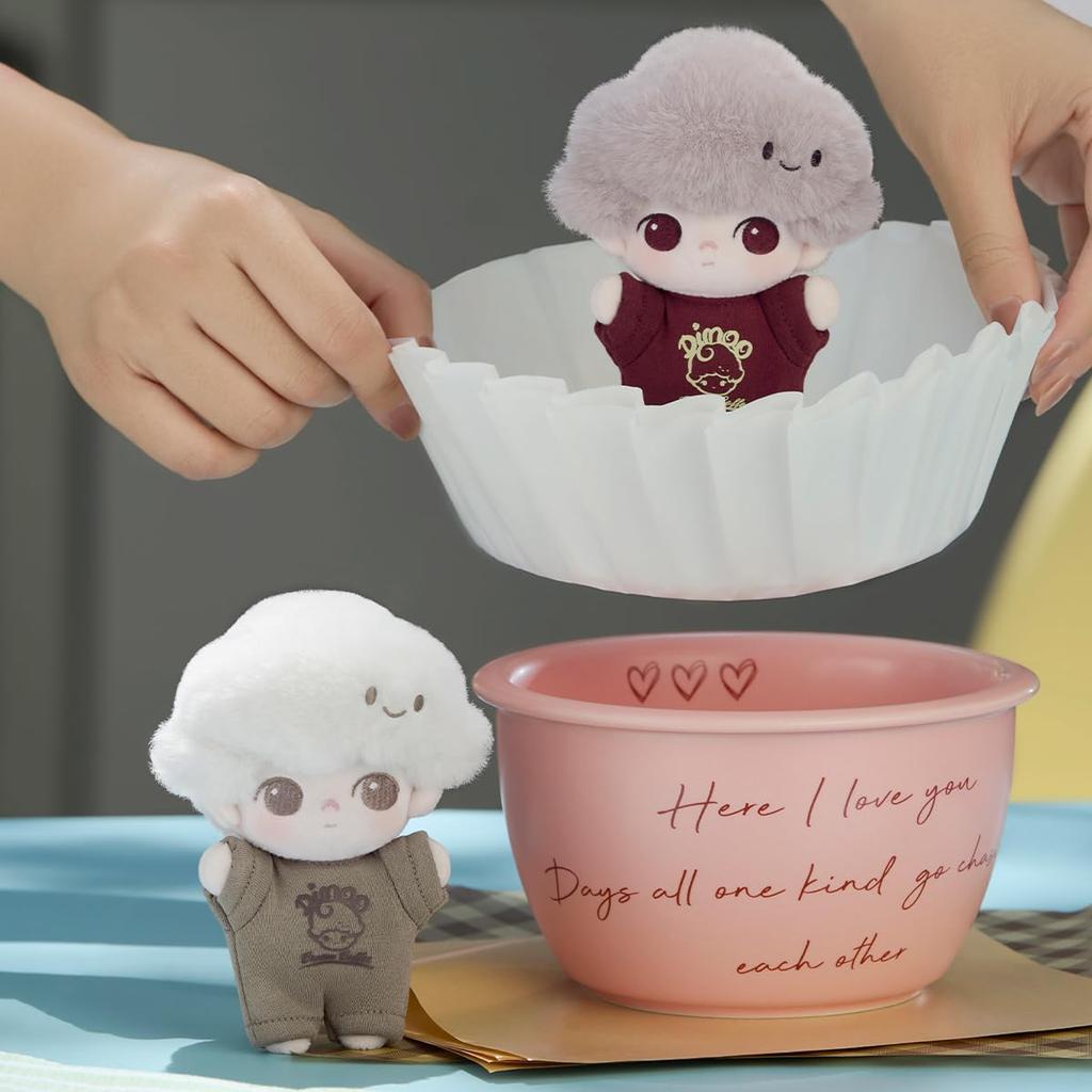 POP MART DIMOO Crush On Coffee Series Plush Keychain Pop Mart Gachapon Blind Box Figure Plastic Model Premium Toy PVC Soft Vinyl Original Character