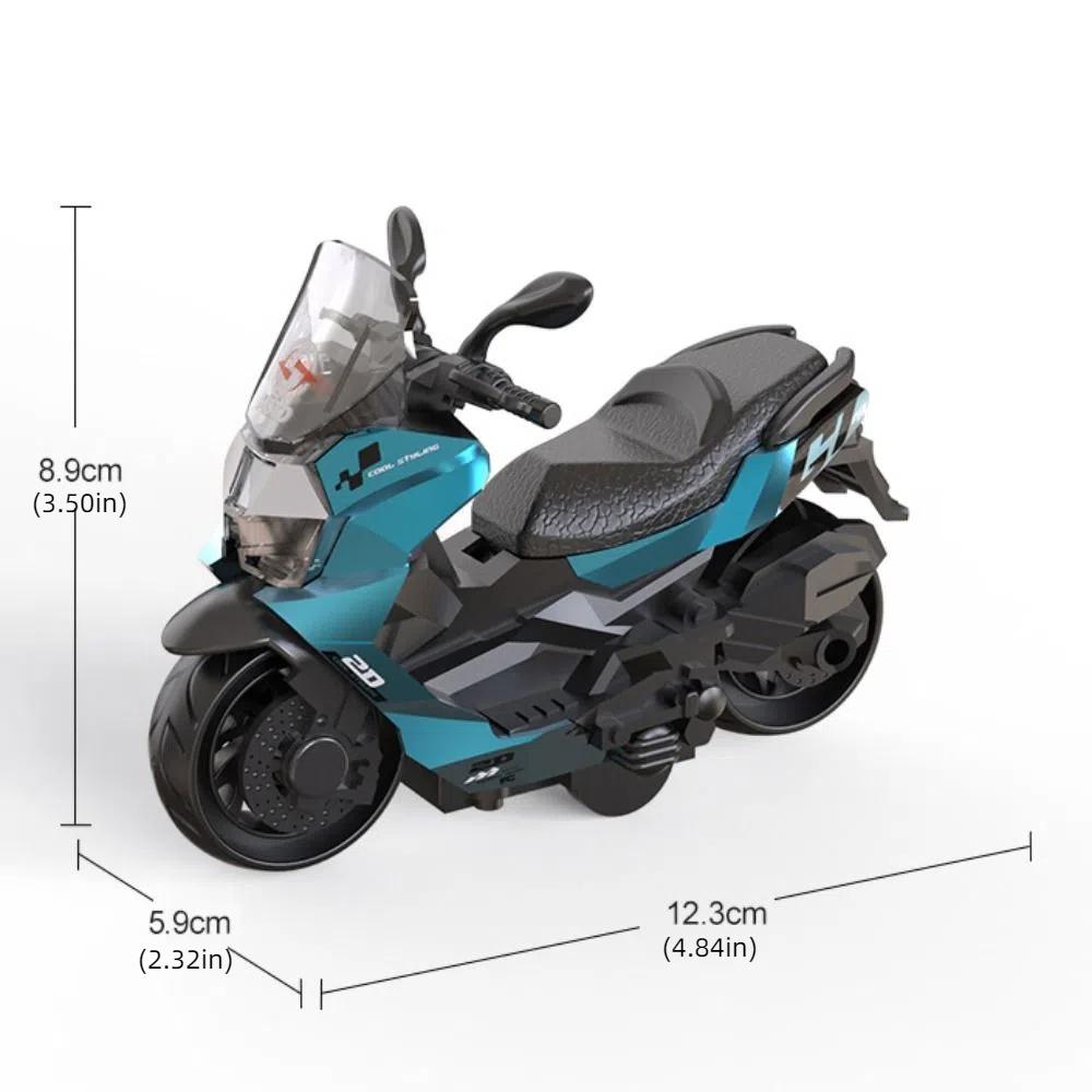 Miniature Zinc Zinc Alloy Motorcycle Model Inertia Motorcycle Pull Back Toy  Home Decoration