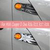 The Black Flag Car Fender Turn Signal Exterior Light Covers Sticker For MINI Cooper One R56 Clubman R55 Convertible R57