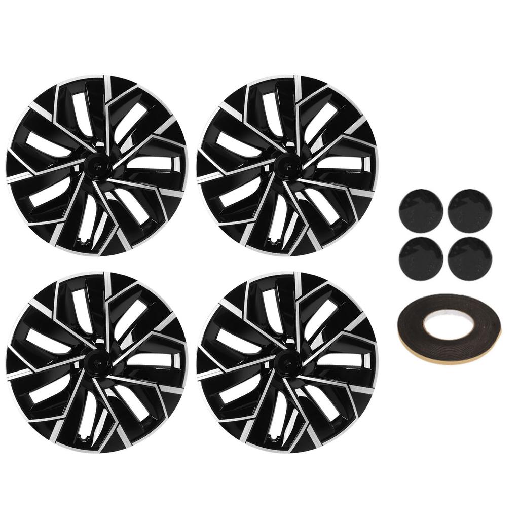 4PCS 19in Wheel Hub Cap Bright Black Hubcap Wheels Rim Covers Replacement for Tesla Model Y 2021 To 2024
