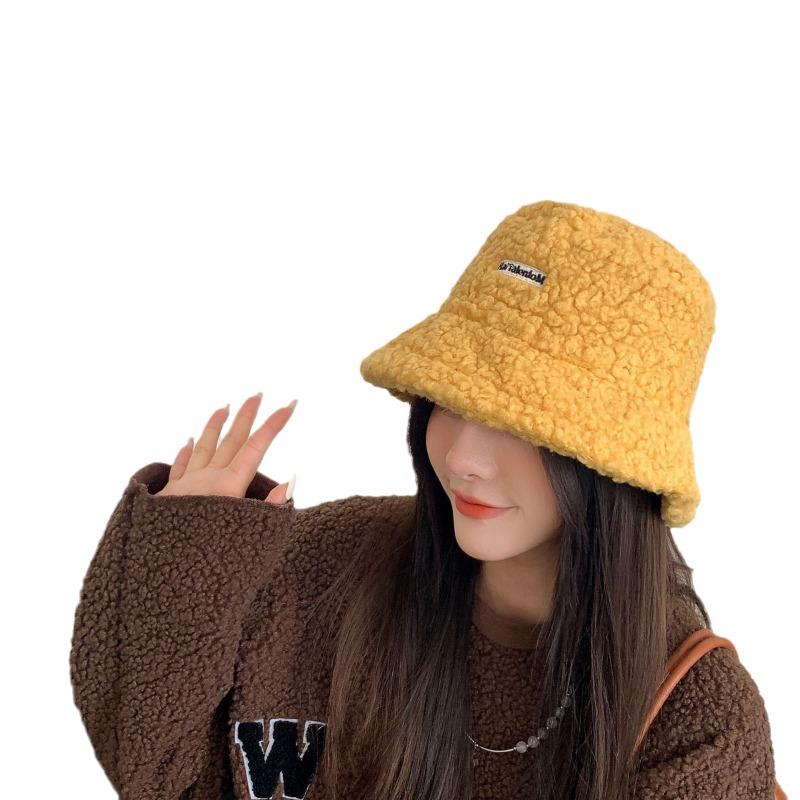 Lamb Bucket Hat Thermal Hat Children Winter Plush Hat Winter Plush Basin Hat Rabbit Fur Hat Women's Winter Hat