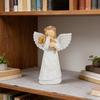 Yousheng Resin Angel Girl Figurine Mother Daughter Son Family Statue Sculpture Home Office Living Room Desktop Decoration