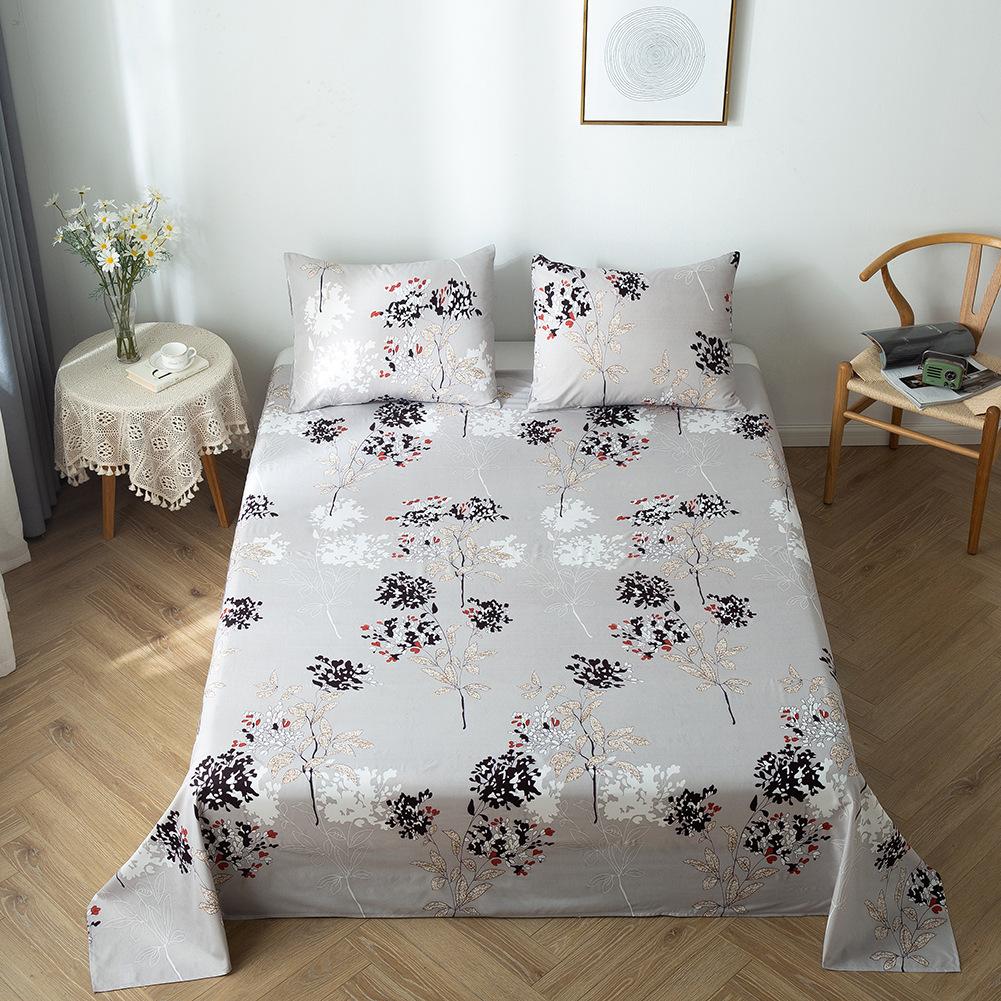 

Print Flat Sheet Design Vintage Bedroom Adult Home Textile 6 Colors Hotel Fashion Popular Comfortable Leisure Cotton Polyester 150 220cm