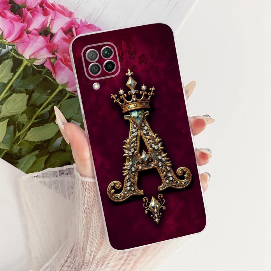 Fashion Crown Letter Case For Huawei P40 Lite / P40 Lite E Soft Silicone TPU Back Cover For Huawei P40lite 40lite E Phone Cases