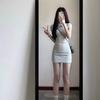 Small Spice Girl Short Sleeve T-Shirt Dress Children's Summer 2 New Waist Slim Skinny Hip Wrap Skirt