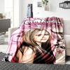 Avril Lavigne'S Floral Heart Blanket Soft Throw Blanket For Home Bedroom Bed Sofa Travel Office Solid Christmas Blanket