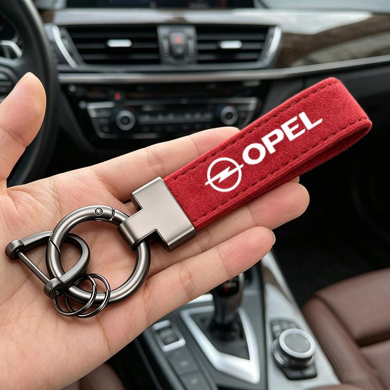 Logo Legierung Luxus Wildleder Leder Schlüsselanhänger Auto Schlüsselanhänger Für Opel Astra Grandland Corsa Mokka Frontera Insignia Zafira Vivaro Karl