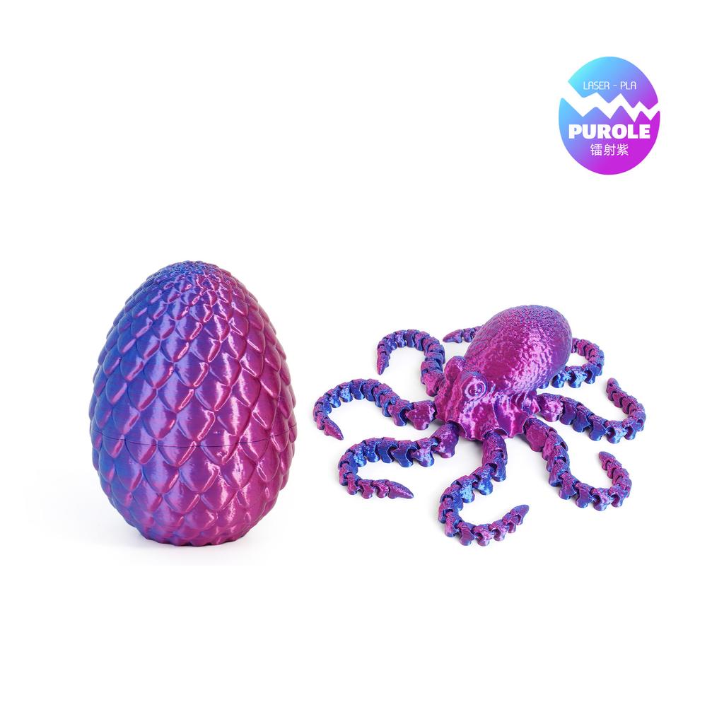 3D Printed Octopus with Eggs Figurine with Flexible Joints for Home Accessories Decor Mysterious Realistic Octopus Figurine Toy