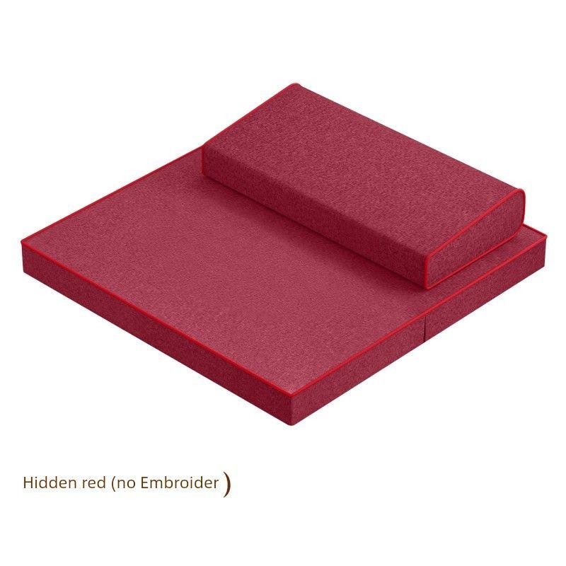 

Meditation Cushion Meditation Cushion Mat Meditation Yoga Mat Static Cushion Futon For Home Foldable Thick Fabric Coconut Palm Pray Cushion Red-Plain 60*60cm (upper and lower pad + bag)