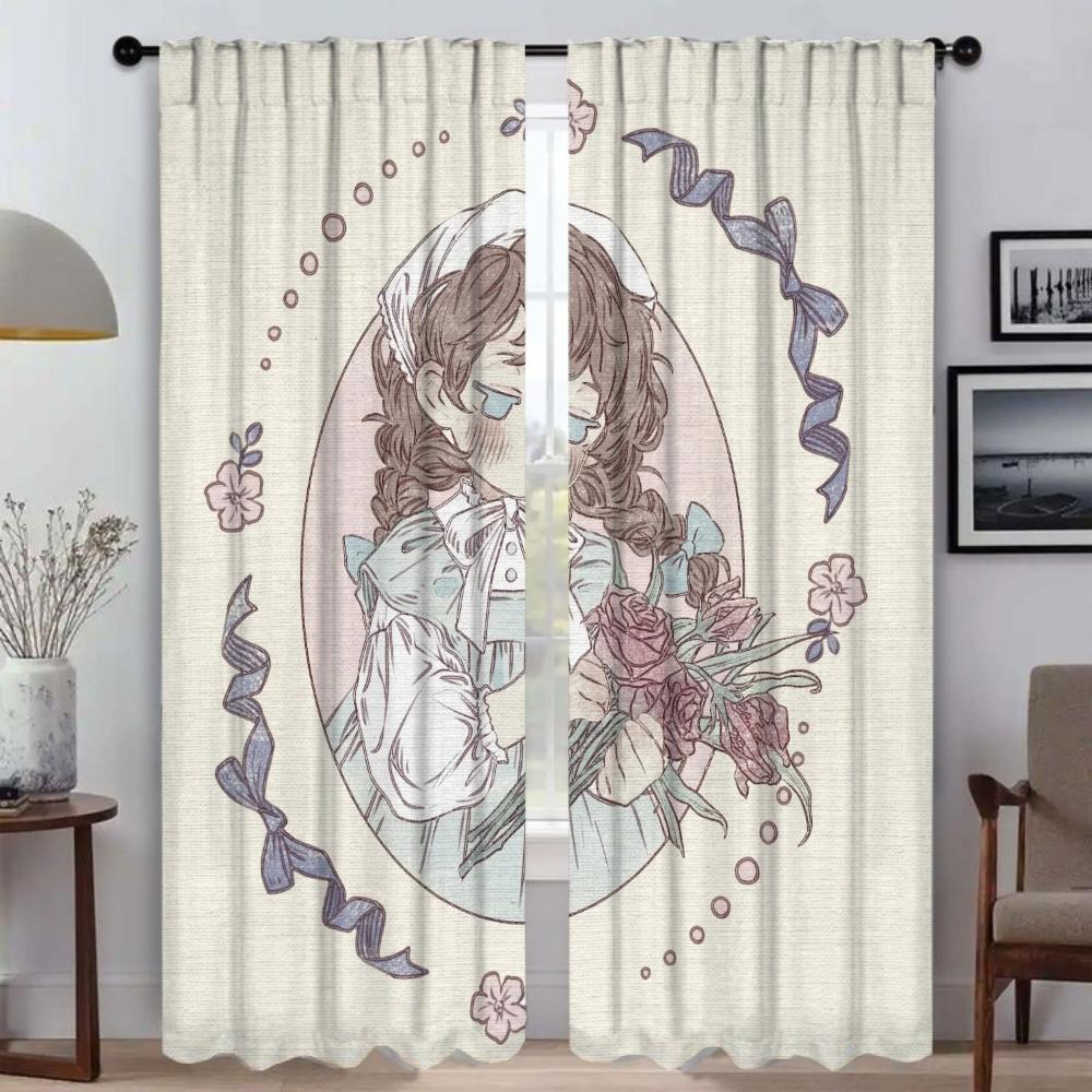 A Little Princess Kitchen Curtains for Living Room Curtain Blinds Partition Tulle for Bedroom Shades Home Interior Curtains