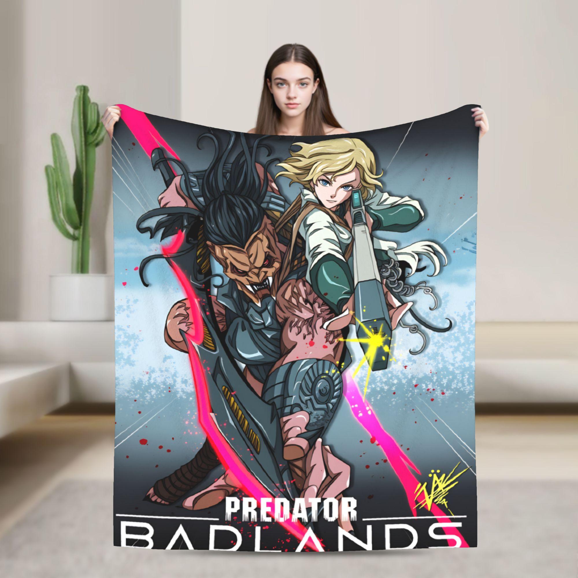 Predator Badlands 2025 Movies Super Warm Blankets Office Plush Throw Blanket Aesthetic Outdoor Flannel Bedspread Sofa Bed Cover 80x120cm(31x47inch)