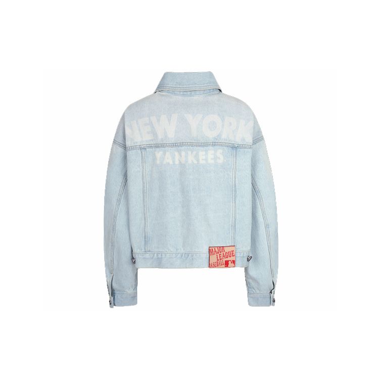 MLB Vintage Denim Loose Fit Cotton Jacket Unisex jackets Blue 31JPN4011-50U