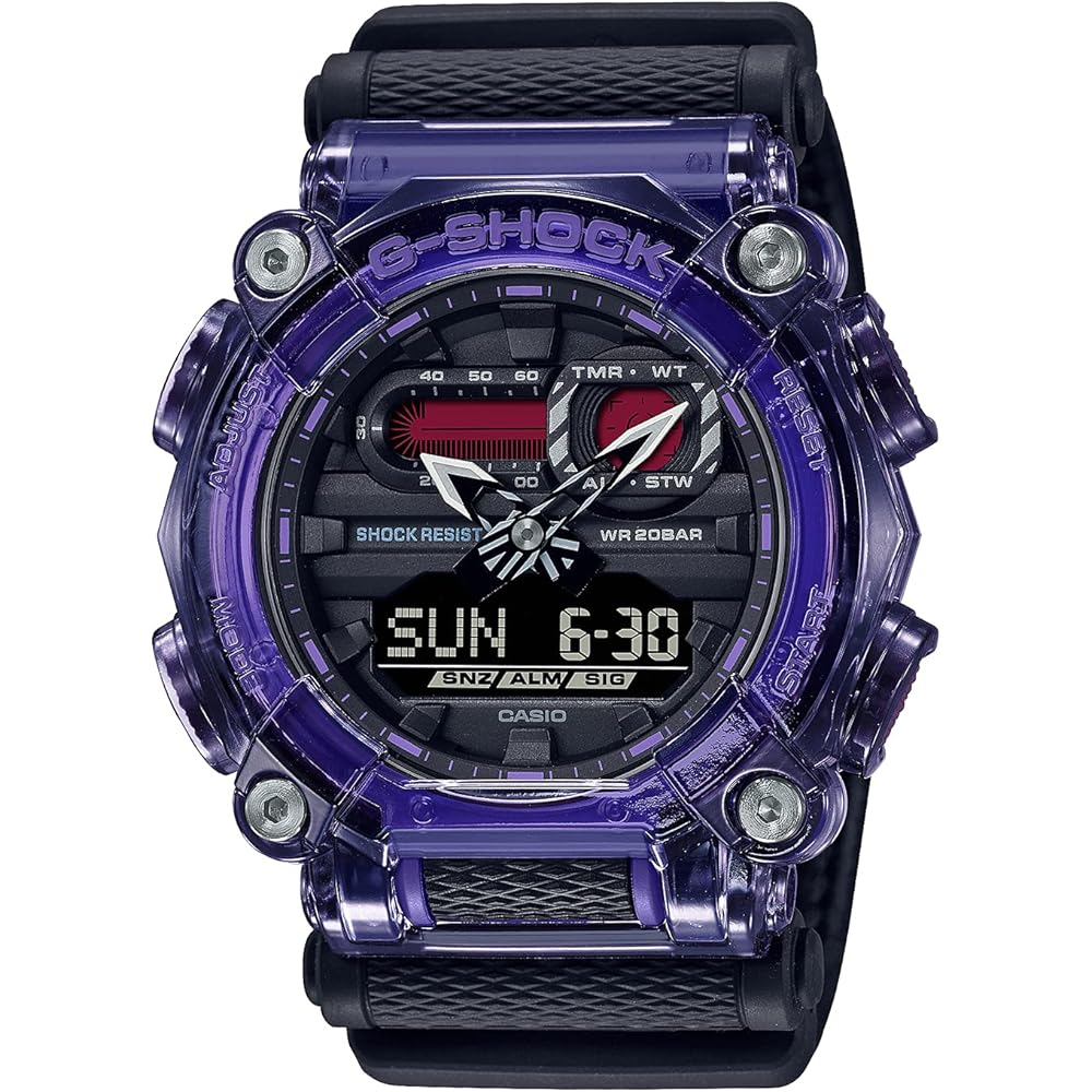Мужские часы Casio G-Shock GA-900TS-6AJF Фиолетовые Прочные Водонепроницаемые Аналого-Цифровые