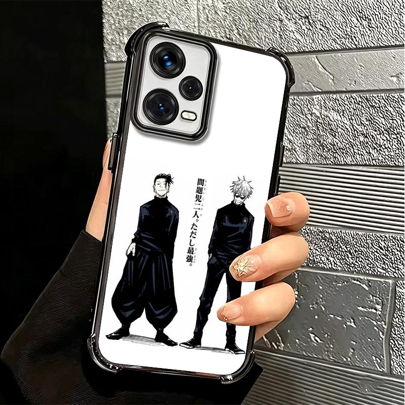 JUJUSU Anime Character Black White Soft Phone Case For Xiaomi Redmi Note 14 15 Pro Plus 13 12 11S 11T 5G 10 9S 9 Plating Anti-Fa