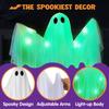 Halloween Hanging Ghosts Light Battery Powered Lighted Ghost Horror Props Glowing Door Hanging Ghost for Horror Decoration Light