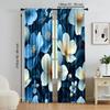 2 pcs   versatile polyester transparent curtains for home decoration Flower for use in bedrooms and living rooms