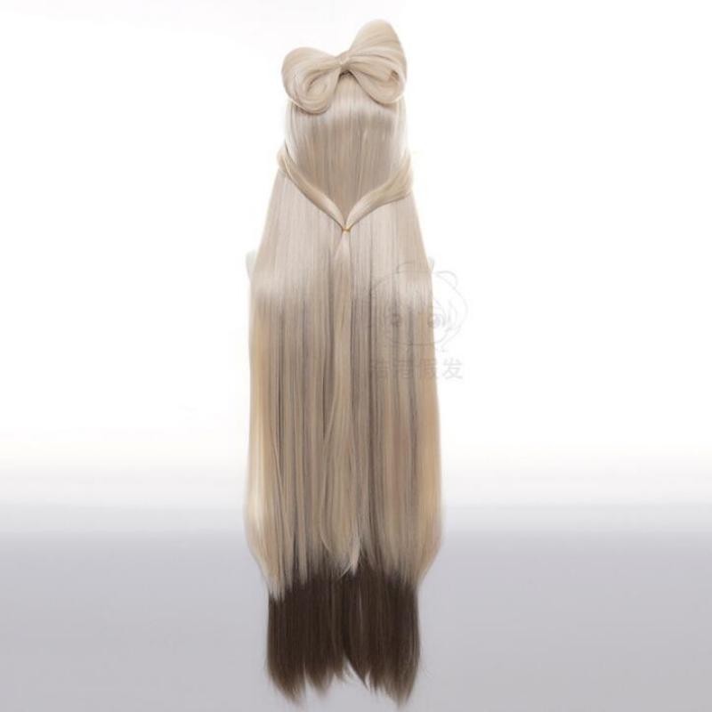120CM Anime Game Genshin Impact Cosplay Halloween Ningguang Cosplay Wig Genshin Impact Ning guang Cosplay Hair