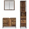 Bathroom Furniture Set with Drawers 3 Pcs Reclaimed Wood Effect Particleboard