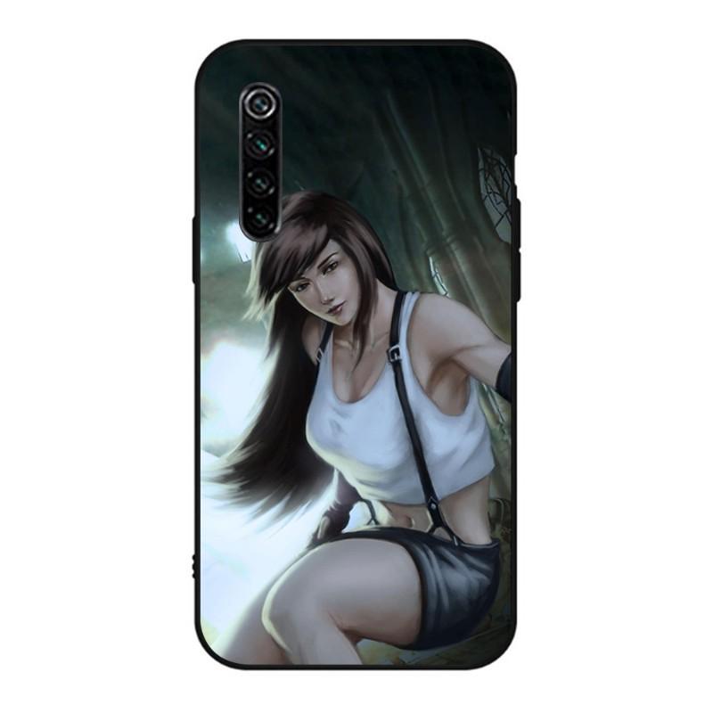 Niedliche Tifa Lockhart Final Handyhülle für Realme GT 2 9i 8i 7i Pro X50 X2 C35 C21 C20 C11 C3 Weiche Schwarze Handyhülle