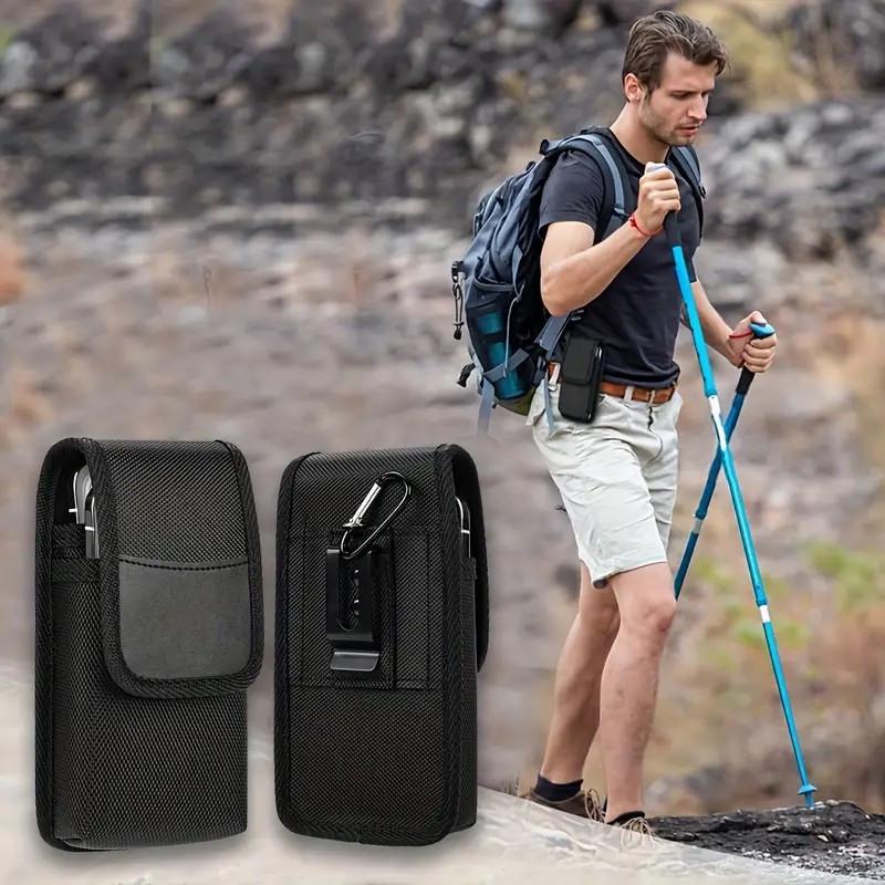 Univerzální nylonové pouzdro na telefon s dvojitou kapsou a opaskem do 7,5 palce, pánské outdoorové pouzdro pro iPhone 16 15, Samsung S23