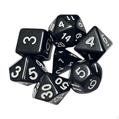 7 Pieces Acrylic Dices Set Dice Game Family Games Accessaries Table for Party Favors