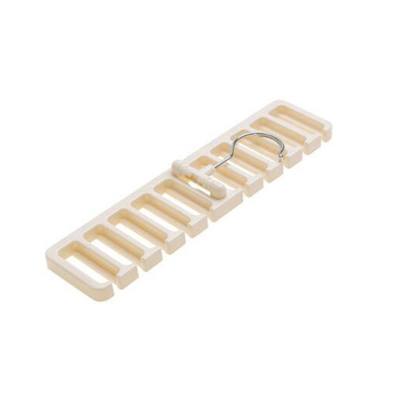 

Tie Belt Hanger Wardrobe Closet Organizer 10 Card Slots Large Capacity Belt Storage Rack Scarf Tie Hanging Organizer Scarf Hook бежевый