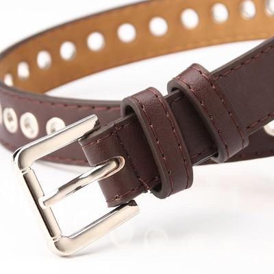 Damenmode Gürtel im koreanischen Stil mit Metallösen - Vielseitig & Dekorativ, kein Lochen erforderlich