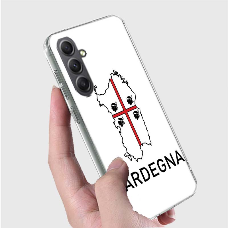 Flag of Sardinia Phone Case for Samsung A16 A26 A36 A56 A17 A37 A57 A07 A06 A02S A03 A04S A05S Galaxy Note 20 10 A50S A71 A51 A3