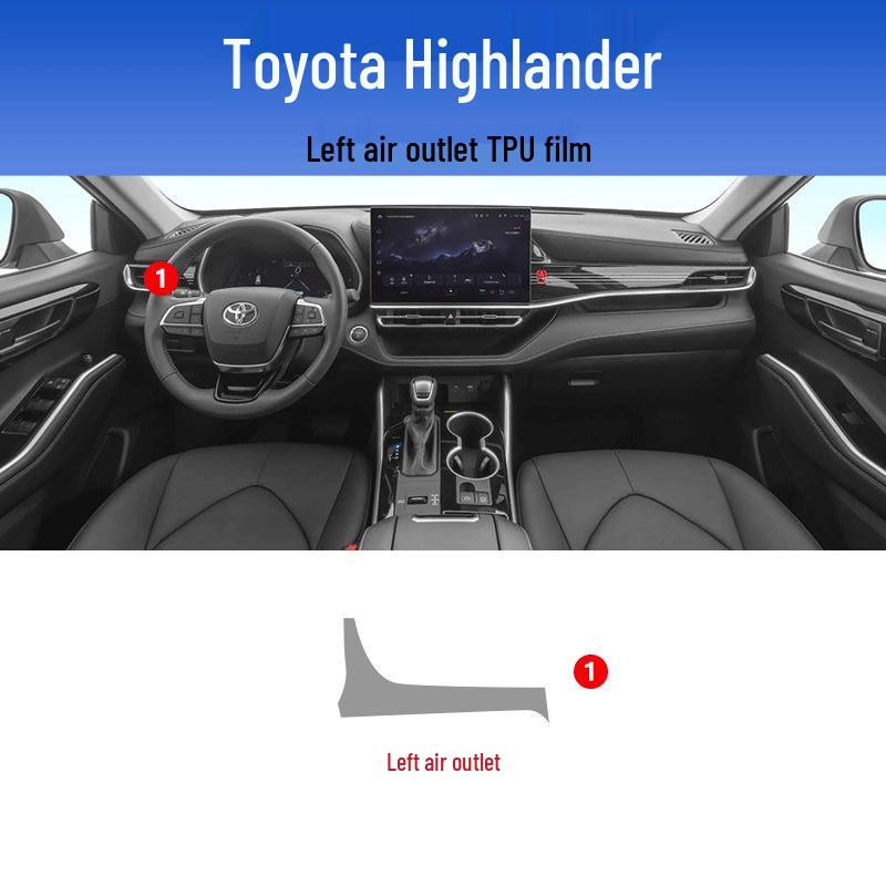 Center Console & Navigation Screen Film for 26 Toyota Highlander Models