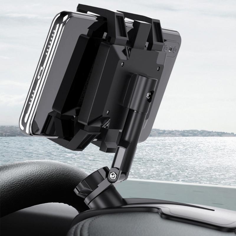 Easy To Use Car Phone Holder Single Hand Operate Fast Install Removal Vehicle Mount ABS Bracket For Driving Safety