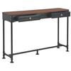 Console Table with 2 Drawers 120 X 30 X 75 Cm Solid Pine Wood