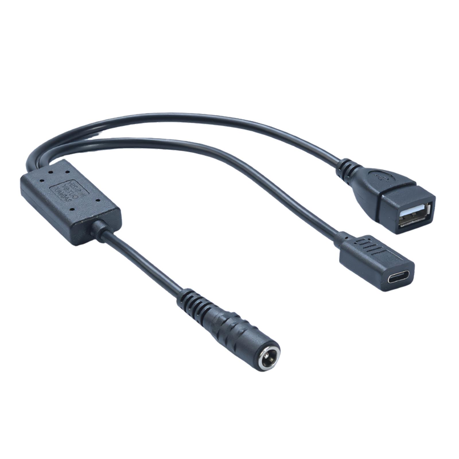 

Качественный ПВХ Кабель-конвертер DC5.5x2.1 мм на USB / Type C Female Для 5В Устройств Телефонов Планшетов Электроники Зарядка 1