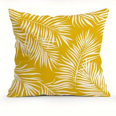 Home Decor Yellow Floral  Geometric Patterned Pillow Covers Pattern Cushion Cover Suitable for Sofa Bedroom Car Pillow Cover