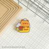 Capybara Acrylic Double-Sided Multifunctional Clip Folder with Sticky Note Holder