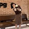 Y2k Fur Coat Women Vintage Harajuku Knitted Jacket Grunge Aesthetics Fur Collar Zipper Coat