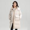 Down Cotton-padded Clothing Women's Long Autumn and Winter New Thickened Loose and Thin Temperament Cotton-padded Jacket