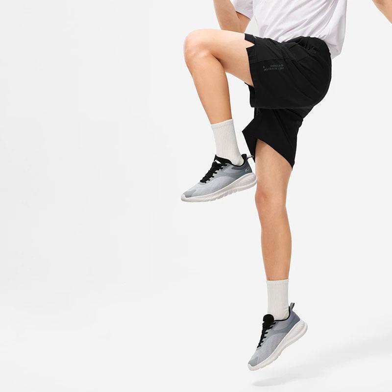 Li Ning Running Series Logo Print Quick-Dry Cool Sports Shorts Men Shorts Black AKSU339-1