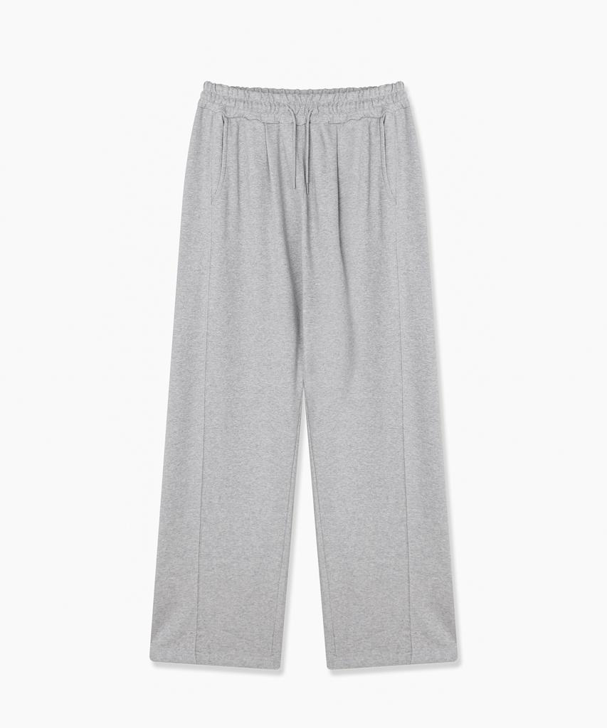 PSSHOPPER Curved Washed Wide Sweatpants [Gray]