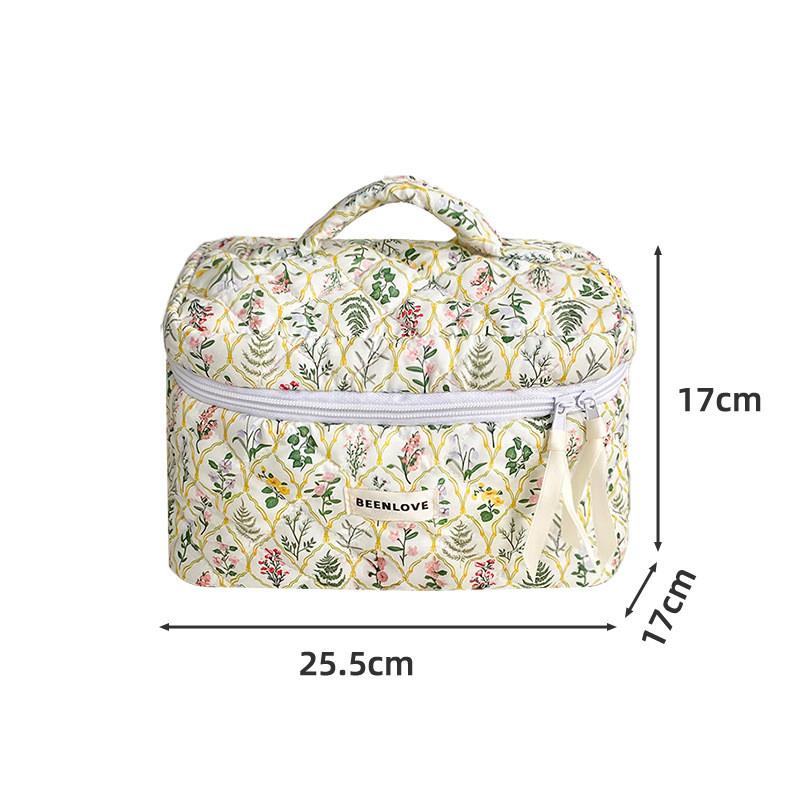 Portable Makeup Case With Cube Shape And Polyester Fabric For Travel And Home Use
