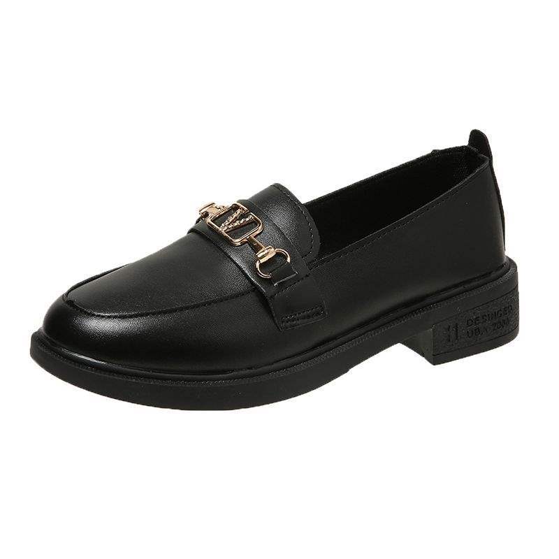 Women's Small Leather Shoes Women's British Style Women's Shoes Small Fragrant Style Soft Sole One Pedal Spring and Autumn Students